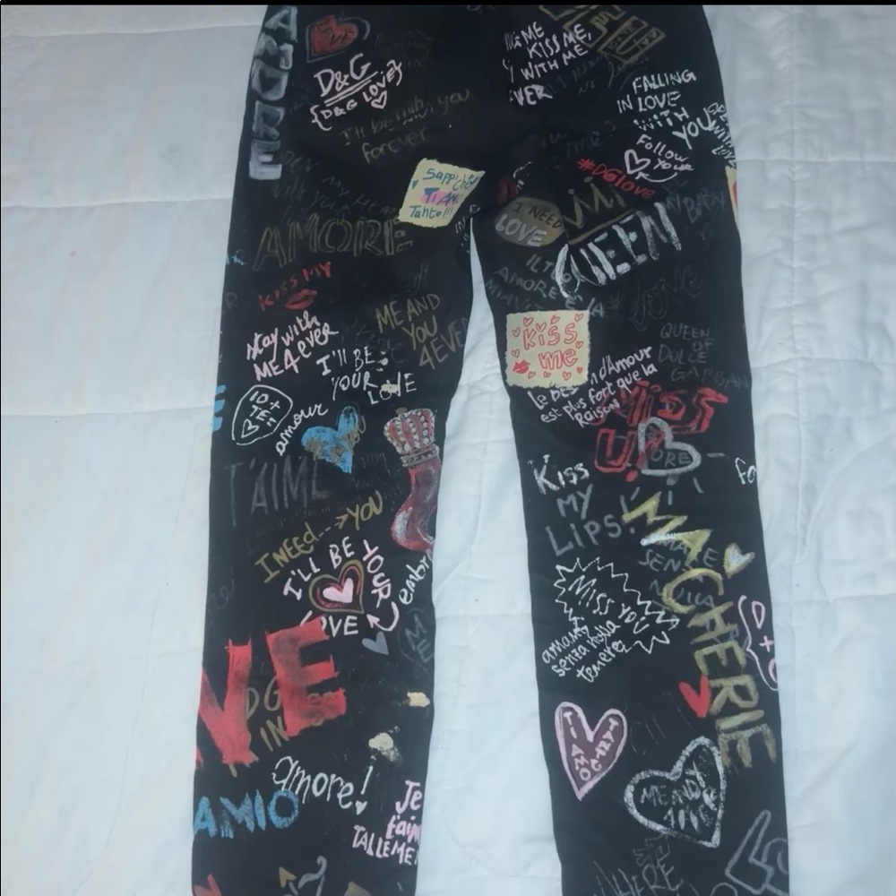 Dolce Gabana graffiti pants